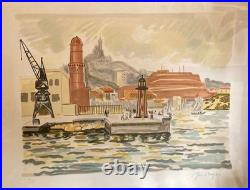 LITHOGRAPHIE signée Yves Brayer, numérotée VI/XX, Le fort St Nicolas