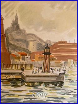 LITHOGRAPHIE signée Yves Brayer, numérotée VI/XX, Le fort St Nicolas