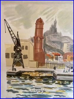 LITHOGRAPHIE signée Yves Brayer, numérotée VI/XX, Le fort St Nicolas