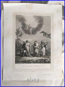 LOT 128/130 La vie de N. S. Jésus-Christ gravure NATALIS ROUARGUE Pilon Sarazin