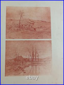 LOT DE 14 PLANCHES ORIGINALES. EAUX-FORTES/AQUATINTE. FRANCOIS-AUGUSTE RAVIER. XIXe
