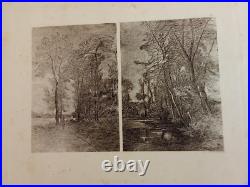 LOT DE 14 PLANCHES ORIGINALES. EAUX-FORTES/AQUATINTE. FRANCOIS-AUGUSTE RAVIER. XIXe