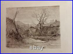 LOT DE 14 PLANCHES ORIGINALES. EAUX-FORTES/AQUATINTE. FRANCOIS-AUGUSTE RAVIER. XIXe