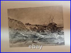 LOT DE 14 PLANCHES ORIGINALES. EAUX-FORTES/AQUATINTE. FRANCOIS-AUGUSTE RAVIER. XIXe