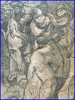 L'Adoration des Rois mages, gravure sur bois en clair obscur, Renaissance