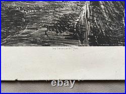 La Fée des Alpes, lithographie signée Fantin-Latour, estampe ancienne signée
