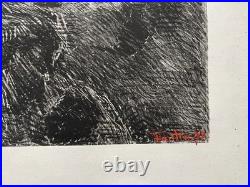 La Fée des Alpes, lithographie signée Fantin-Latour, estampe ancienne signée