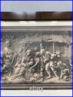 La Nativité, grande gravure encadrée, gravure ancienne La Nativité, grande gravure encadrée, gravure ancienne