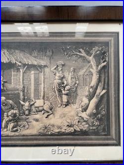 La Nativité, grande gravure encadrée, gravure ancienne La Nativité, grande gravure encadrée, gravure ancienne