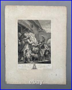 La Privation Sensible, gravure par Simonet d'après Greuze, gravure ancienne