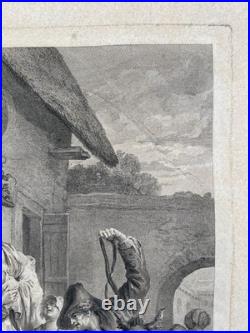 La Privation Sensible, gravure par Simonet d'après Greuze, gravure ancienne