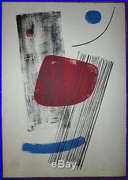 Lardera Berto Lithographie 1965 signée numérotée abstraction art abstrait