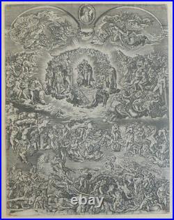 Le Jugement Dernier, Leonard GAULTIER d'après Michel-Ange, gravure, vers 1600