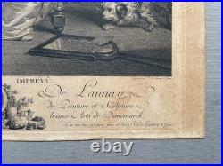 Le Malheur Imprévu, gravure d'après Greuze, gravure ancienne
