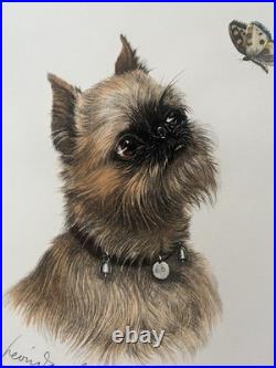 Le Pékinois et le Papillon Léon Danchin Gravure signée numérotée