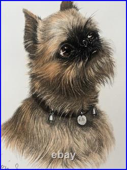 Le Pékinois et le Papillon Léon Danchin Gravure signée numérotée