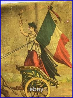 Le Triomphe De La République Française Lithographie Xixeme
