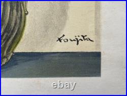 Le bouquet de roses, lithographie d'après Foujita