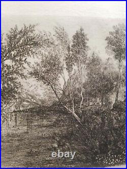 Le cours d'eau. (1880) Rodolphe BRESDIN. (Paysage)