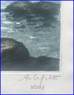 Le départ pour la pêche Alphonse Lafitte Aquatinte signée numéroté