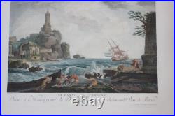 Le fanal exaucé, gravure d'après Vernet gravé par Byrne Le fanal exaucé, gravure d'après Vernet gravé par Byrne