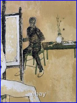 Le peintre et son modèle Jean Jansem Lithographie signée numérotée