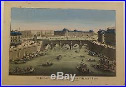 Le pont Neuf Paris vue d'optique XVIIIème siècle
