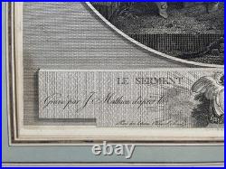 Le serment d'amour, gravure d'après Fragonard, gravure ancienne, XVIIIe Le serment d'amour, gravure d'après Fragonard, gravure ancienne, XVIIIe