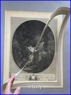 Le serment d'amour, gravure d'après Fragonard, gravure ancienne, XVIIIe Le serment d'amour, gravure d'après Fragonard, gravure ancienne, XVIIIe