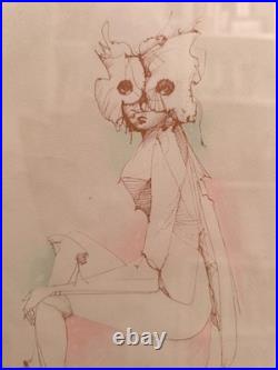Léonor Fini La Chouette Lithographie Épreuve d'Artiste