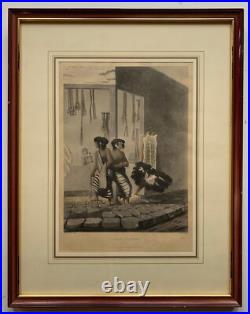 Lithographie 19. Siècle Autochtone Indigene Amérique Du Sud Pampa Indians