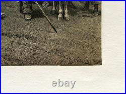 Lithographie Ancienne. Confession D'un Brigand Italien. Salvator. XIX