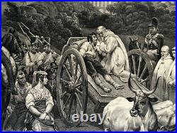 Lithographie Ancienne. Confession D'un Brigand Italien. Salvator. XIX