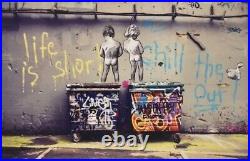 Lithographie BANKSY avec certificat. Version XXL 56 par 76 cm. Édition 50 ex