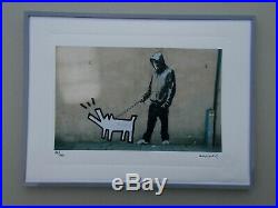 Lithographie, Banksy Haring Dog , Tirage 300 Ex, Street Art Graffiti