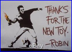 Lithographie, Banksy Thank's. Tirage 300 Ex, Street Art Graffiti
