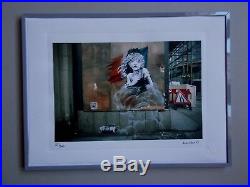 Lithographie, Banksy, Young Girl. , Tirage 300 Ex, Street Art Graffiti