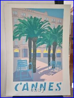 Lithographie Cannesarchitecture Cannes par Quentin King. Lithography