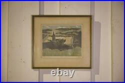 Lithographie Eglise Enodoc de B. E. Fabel 1975