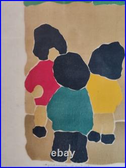 Lithographie Georges Doussot Epreuve d'artiste Enfant jouant 1972 Lithographie Georges Doussot Epreuve d'artiste Enfant jouant 1972
