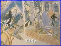 Lithographie Gondolier Venise Italie Daniel DU JANERAND Épreuve D'artiste 1980