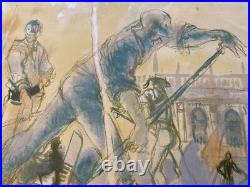 Lithographie Gondolier Venise Italie Daniel DU JANERAND Épreuve D'artiste 1980