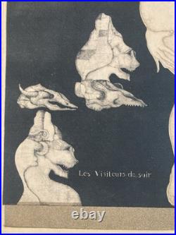 Lithographie Gravure Signée Japon Femme Estampe Ancien 1970 Ancien À Identifier