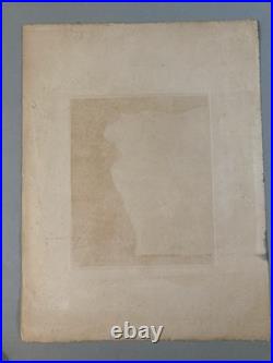 Lithographie Gravure Signée Japon Femme Estampe Ancien 1970 Ancien À Identifier