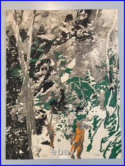 Lithographie Henri CUECO originale signée à la main Etching Art Old 1970 Gravure