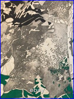 Lithographie Henri CUECO originale signée à la main Etching Art Old 1970 Gravure