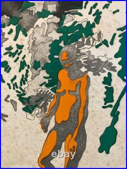 Lithographie Henri CUECO originale signée à la main Etching Art Old 1970 Gravure