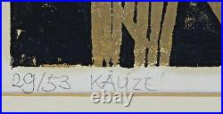 Lithographie Käuze Signé Pour R. Schmidt