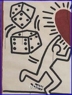 Lithographie Keith HARING 50 par 70 cm