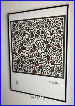 Lithographie Keith HARING 50 par 70 cm